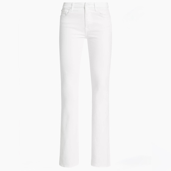 7 For All Mankind Kimmie Mid-Rise Stretch Boot-Cut Jeans In White Size 26 NTW - Picture 14 of 17